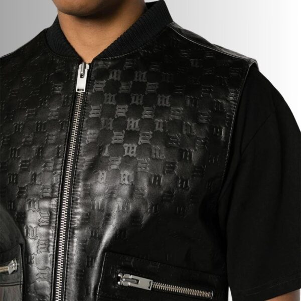 Gilet Sans Manche Noir - En relief