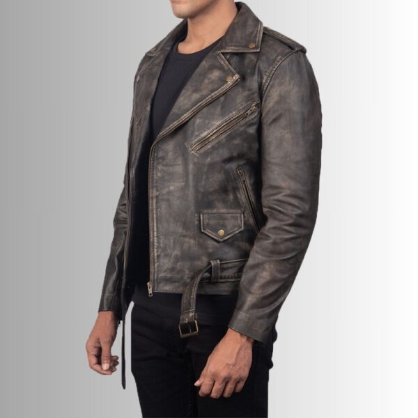 Blouson Cuir Vieilli Homme - Peau de chèvre