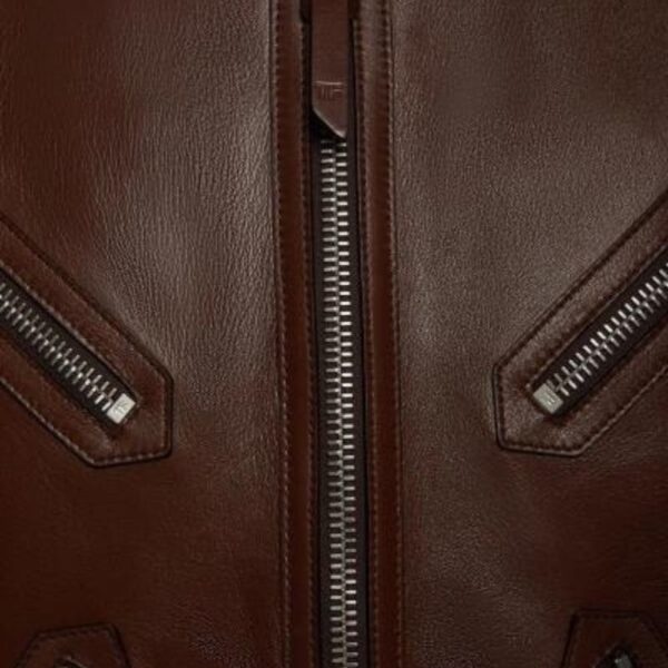 RustForge – Veste Cuir Homme Marron – Style Biker Zippé