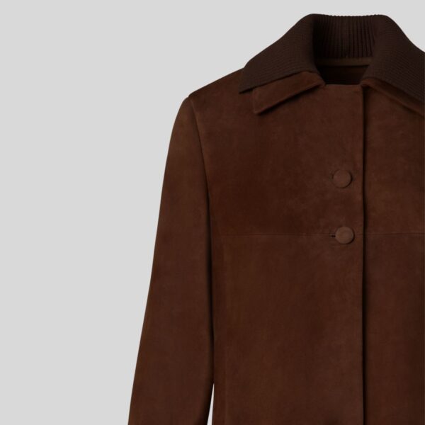 Oakline – Veste Daim Marron Foncé Pour Femme