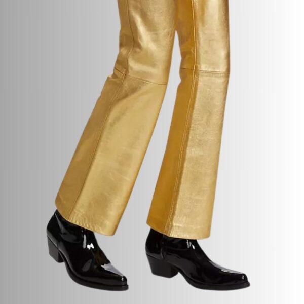 Pantalon Cuir Homme Luxe - Métallique