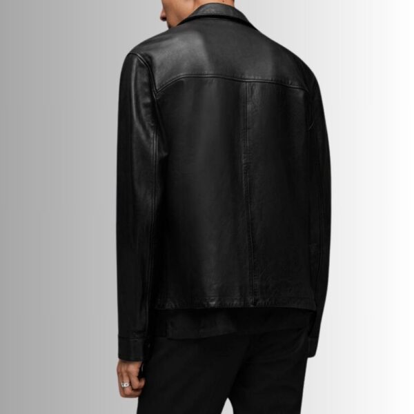 Noir Classic – Veste Cuir Homme Luxe Coupe Ajustée Élégante