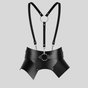 ArmorForm™ – Harnais Ceinture Haute en Cuir avec Panneaux Sculptés