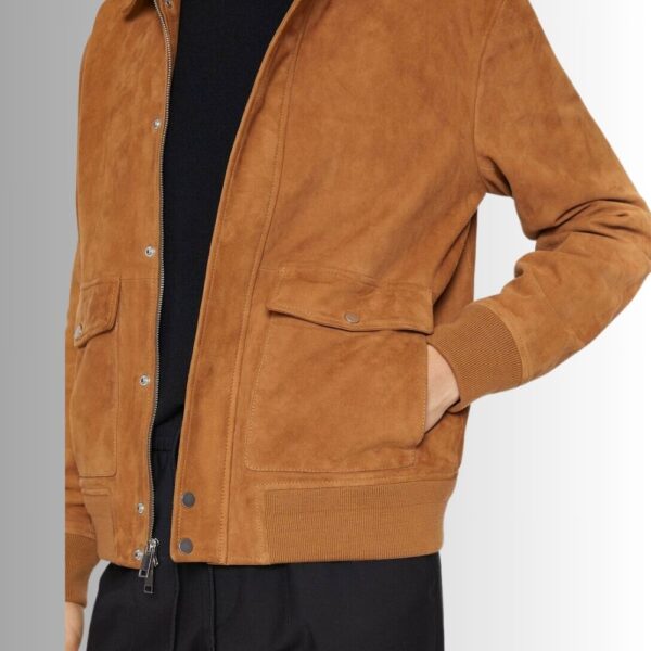 Veste en Daim Pour Homme - Marron