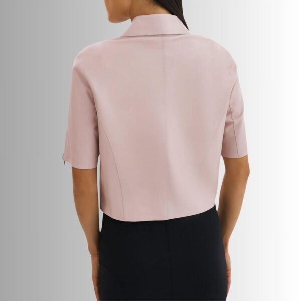 Veste Cuir Femme Rose - Manches Courtes