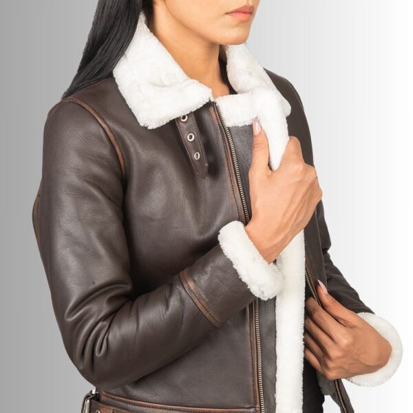 Bombardier Femme Marron - Peau de chèvre