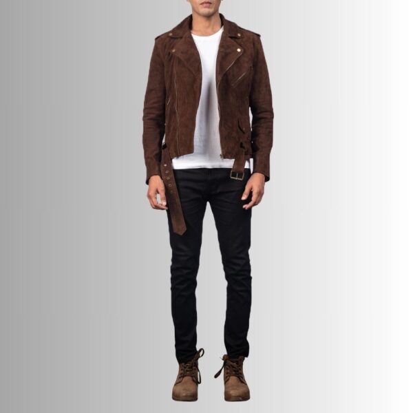 Perfecto Daim Marron Homme - Peau de chèvre