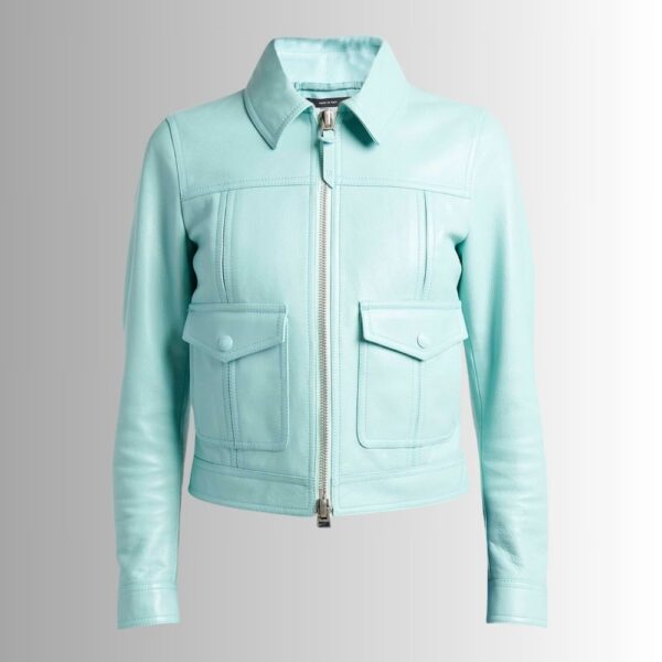 Veste En Cuir De Veau Femme - Mer Bleue