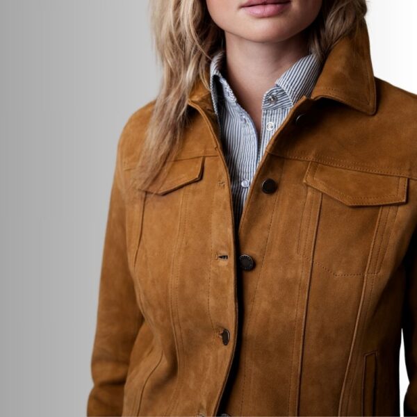 Veste Daim Marron - Style Camionneur