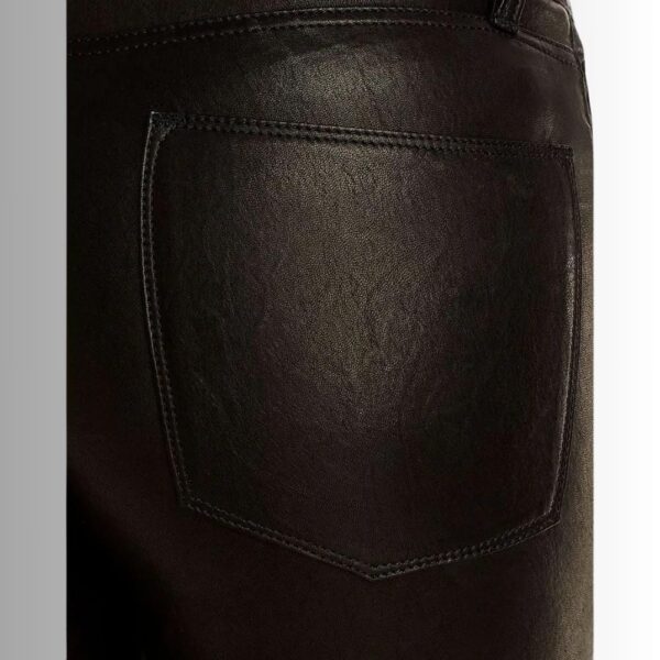 Pantalon Femme Cuir Noir - Coupe Skinny