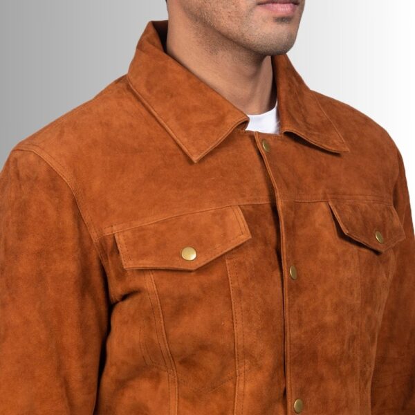 Veste Marron Homme Daim - Style Camionneur