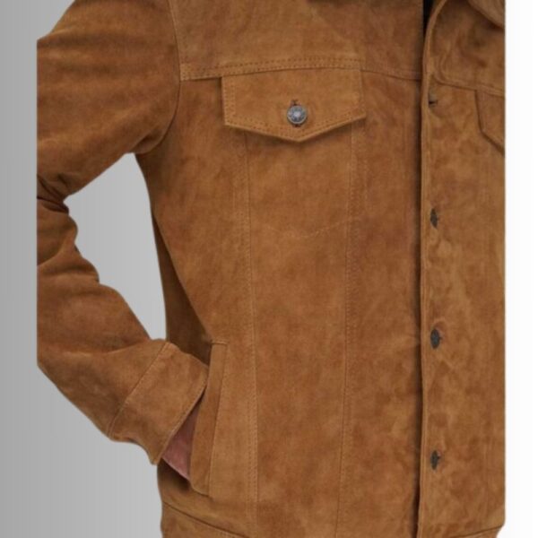 Veste en Daim Marron Homme - Style Camionneur