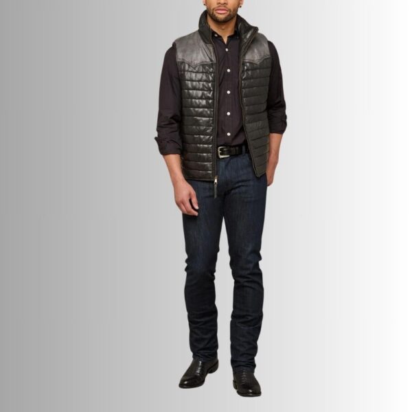 Gilet Homme Noire - Style Occidental