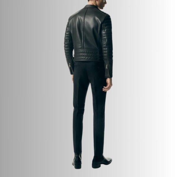 Perfecto Noir En Cuir Pour Homme - Iconique