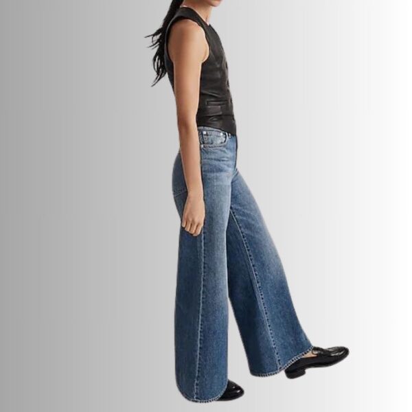 Veste Cuir Sans Manche Femme - Noir