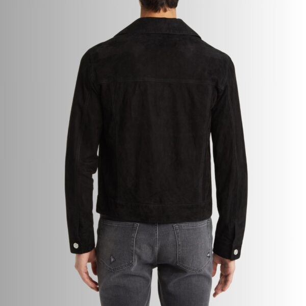 Veste En Daim Noir Homme - Style Camionneur