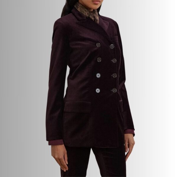 Blazer Femme Velours Noir – Classique Tailleur