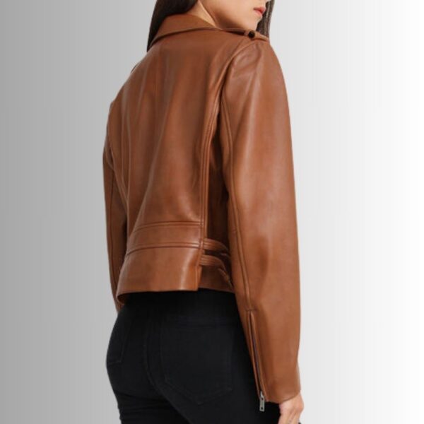 Perfecto Cuir Marron Femme - Tondue