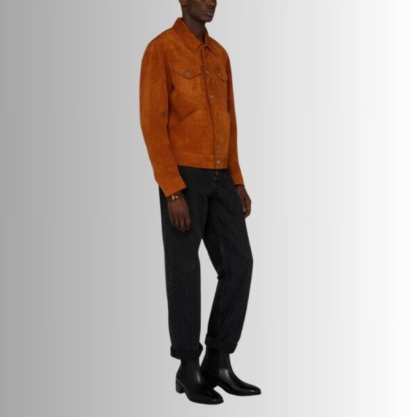 Veste Daim Marron Pour Homme - Édition Limitée