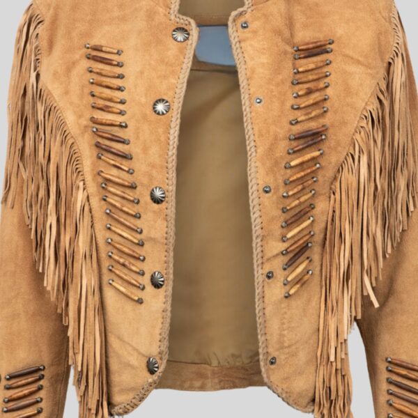 Dust Trail – Veste Femme Western en Daim de Buffle