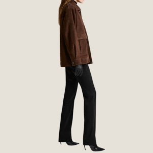 Blouson Daim Femme Marron