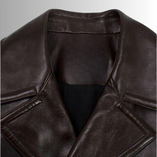 Blouson En Cuir Marron Style Motard – Cuir Véritable