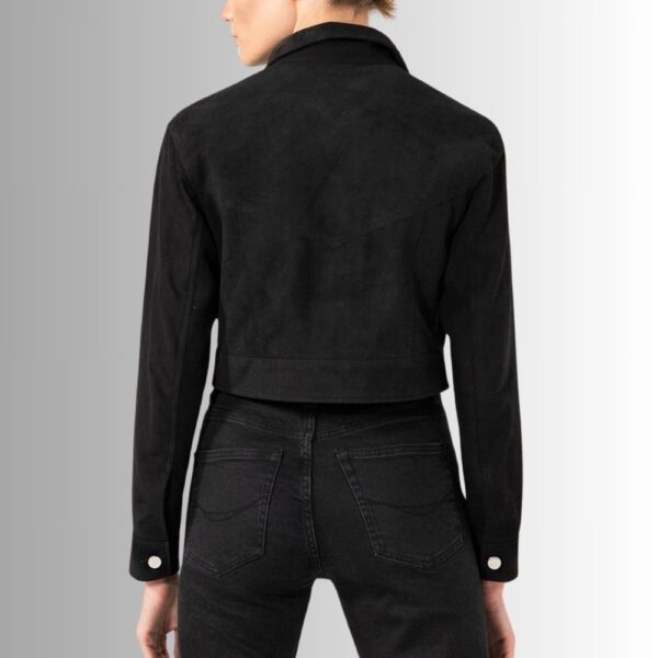 Veste Noir En Daim Femme - Style jean