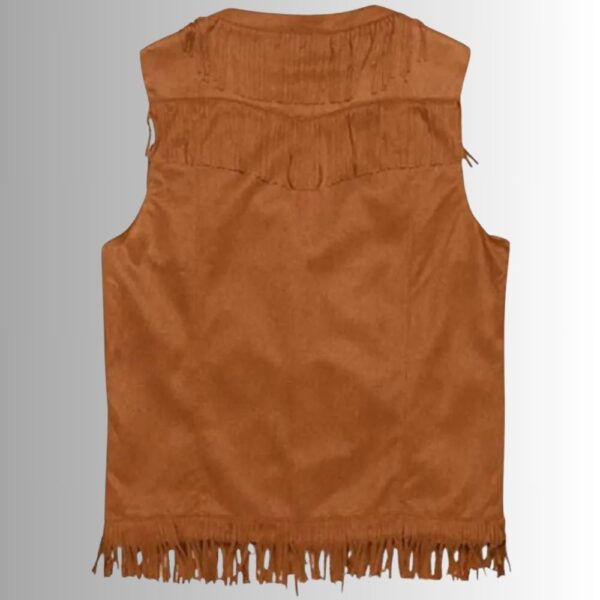 Gilet Cuir Cowboy Homme - Bordé