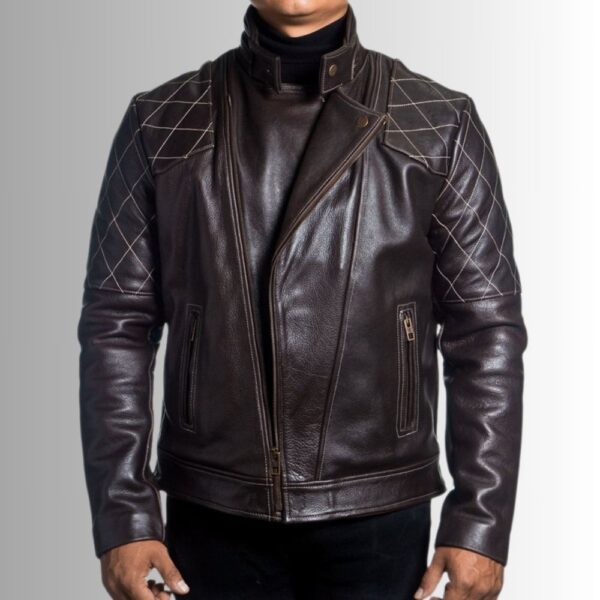 Blouson Marron Cuir Homme - La Sensation du Motard