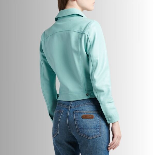 Veste En Cuir De Veau Femme - Mer Bleue