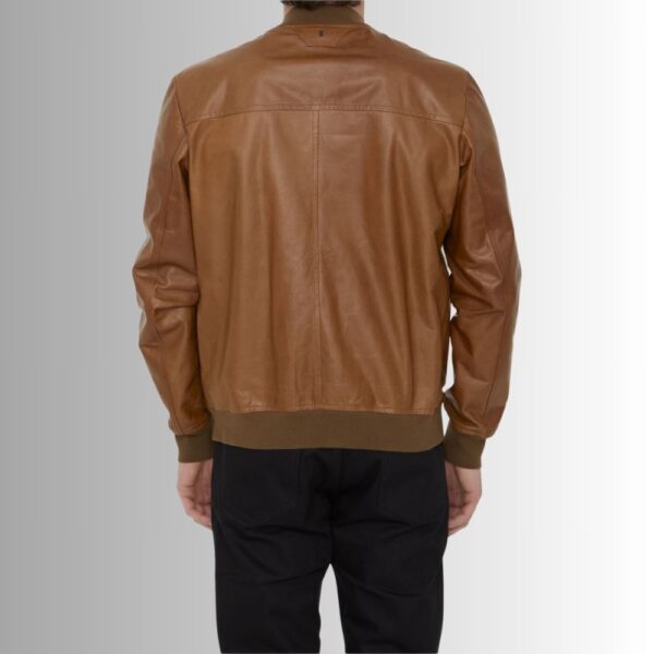 Cognac Bomber – Veste Cuir Homme Marron Style Bombardier Classique