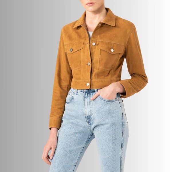 Veste Camel Daim Femme - Tondue