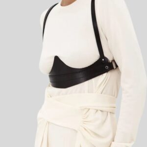 Éclipse™ Harnais Bustier en Cuir pour Femme – Silhouette Minimaliste Chic