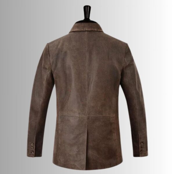 Blazer en cuir pour homme vintage