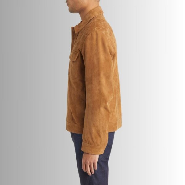 Blouson Homme Daim Camel - Peau de chèvre