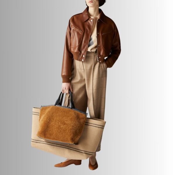 Veste En Cuir Marron Femme - Cuir de Veau