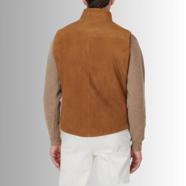 Gilet Daim Marron Pour Homme