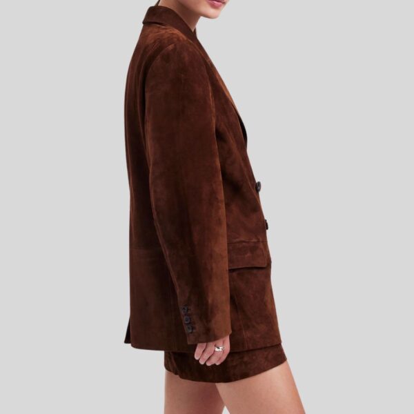 Blazer Femme Daim Marron Foncé