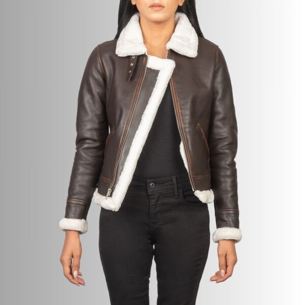 Bombardier Femme Marron - Peau de chèvre