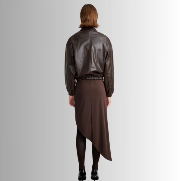 Blouson Cuir Marron Femme - Rebelle