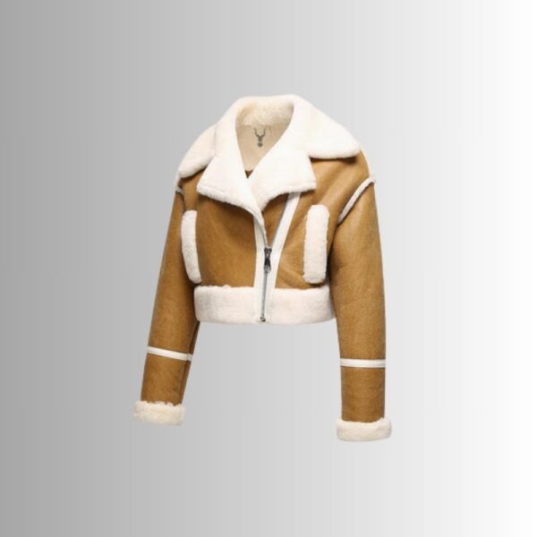 Bombardier Femme Camel - Style Asymétrique