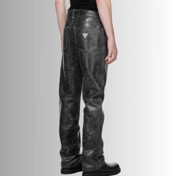 Pantalon En Cuir Agneau - Fissuré