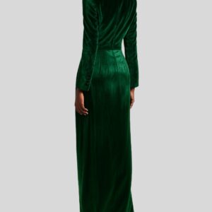 Blazer Femme Velours Vert Court – Élégance Tuxedo