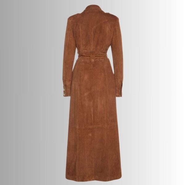 Manteau Long En Daim Marron Femme - Trench Luxe | VESTE FRANÇAISE