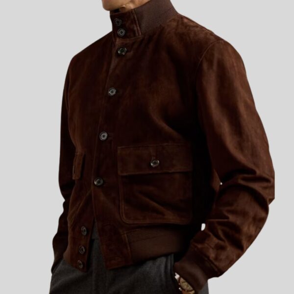 Terra Forte – Veste Marron Foncé en Daim d'Agneau