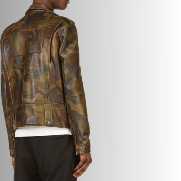 Camouflage Luxe – Veste cuir militaire homme – Édition limitée