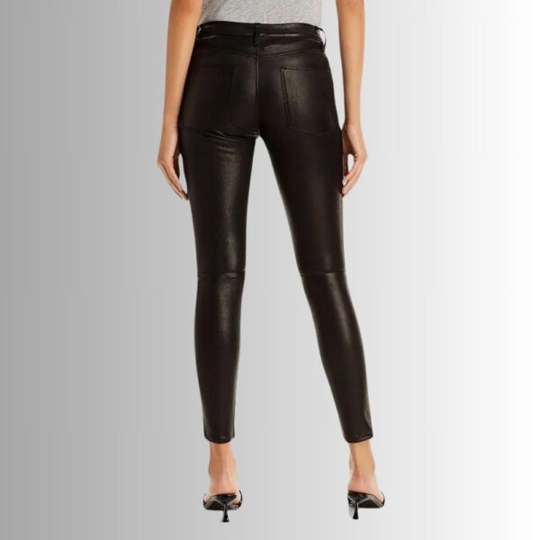 Pantalon Femme Cuir Noir - Coupe Skinny