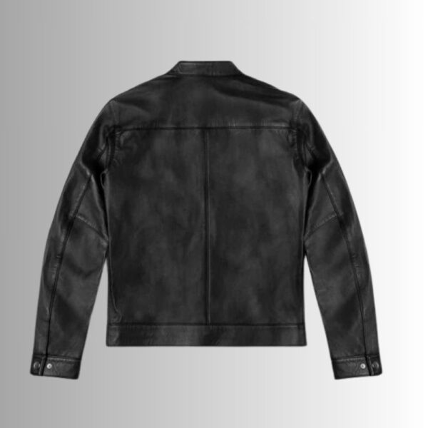 Zippé Noir – Blouson cuir noir homme – Fermeture éclair moderne