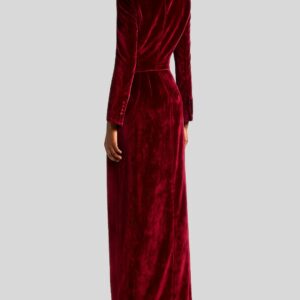 Margot Blazer Femme Velours Bordeaux