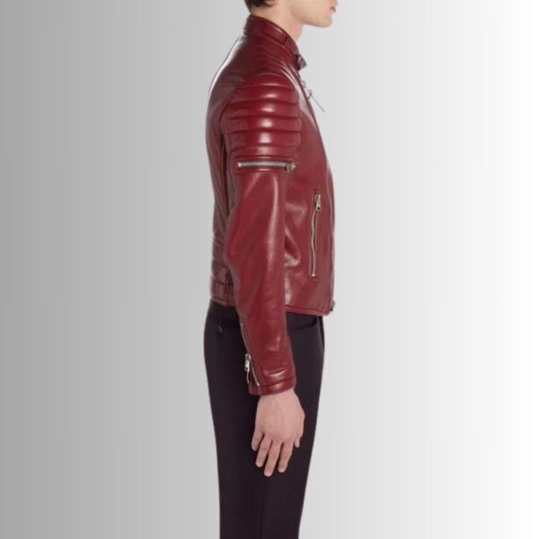 Perfecto Rouge Homme - Cuir d'agneau